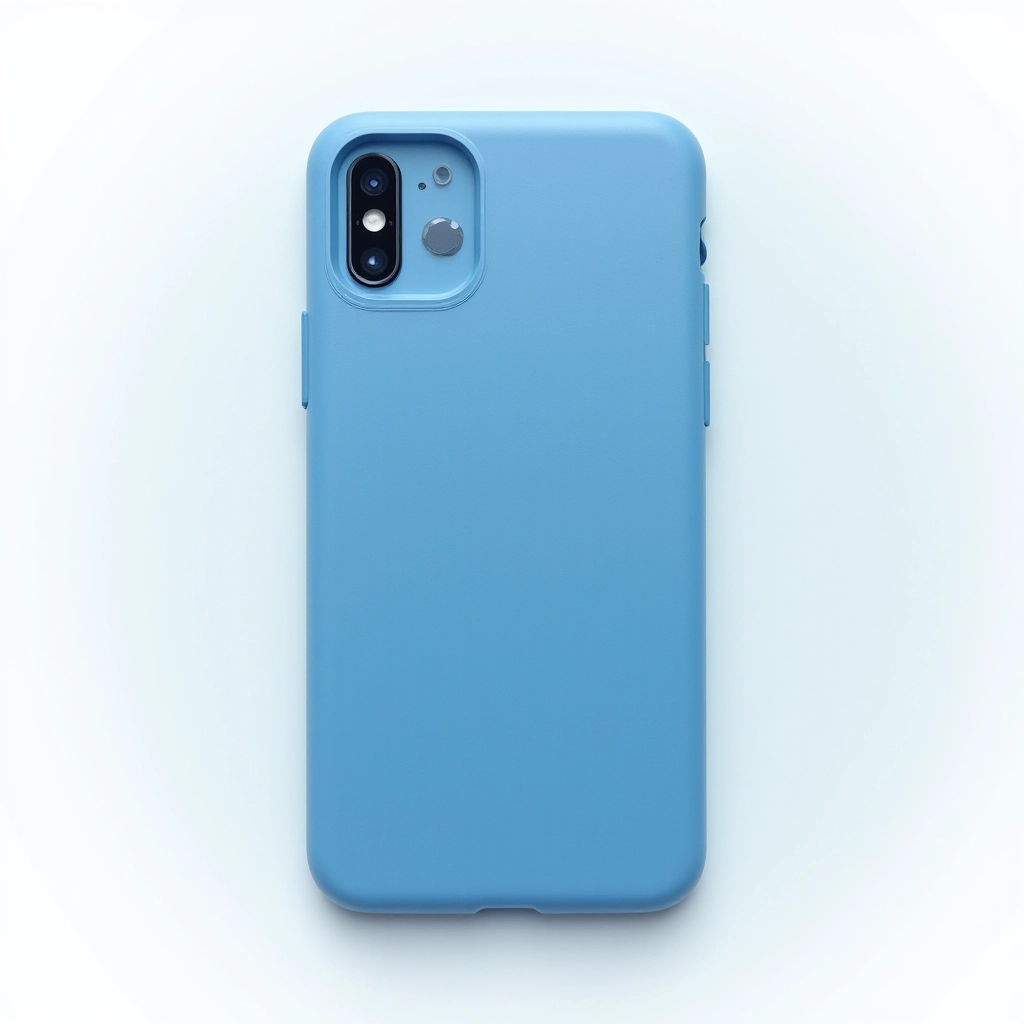 Ocean blue protective phone case showing front and side angles with grip zones on white background, demonstrating corner protection